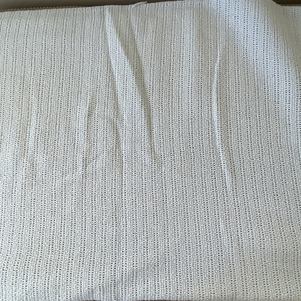 VTG Tennessee Woolen Mills 100% Cotton Blue Blanket 90x90" USA Waffle Weave - Picture 5 of 8